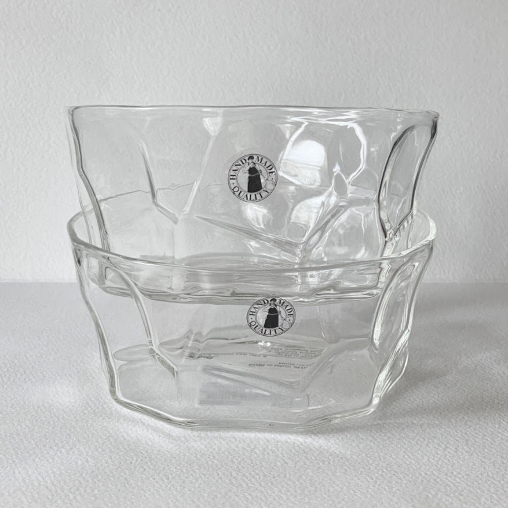 Set of 2 - IKEA x Marimekko BASTUA Bowl 5” Borosilicate Glass 105.426.29